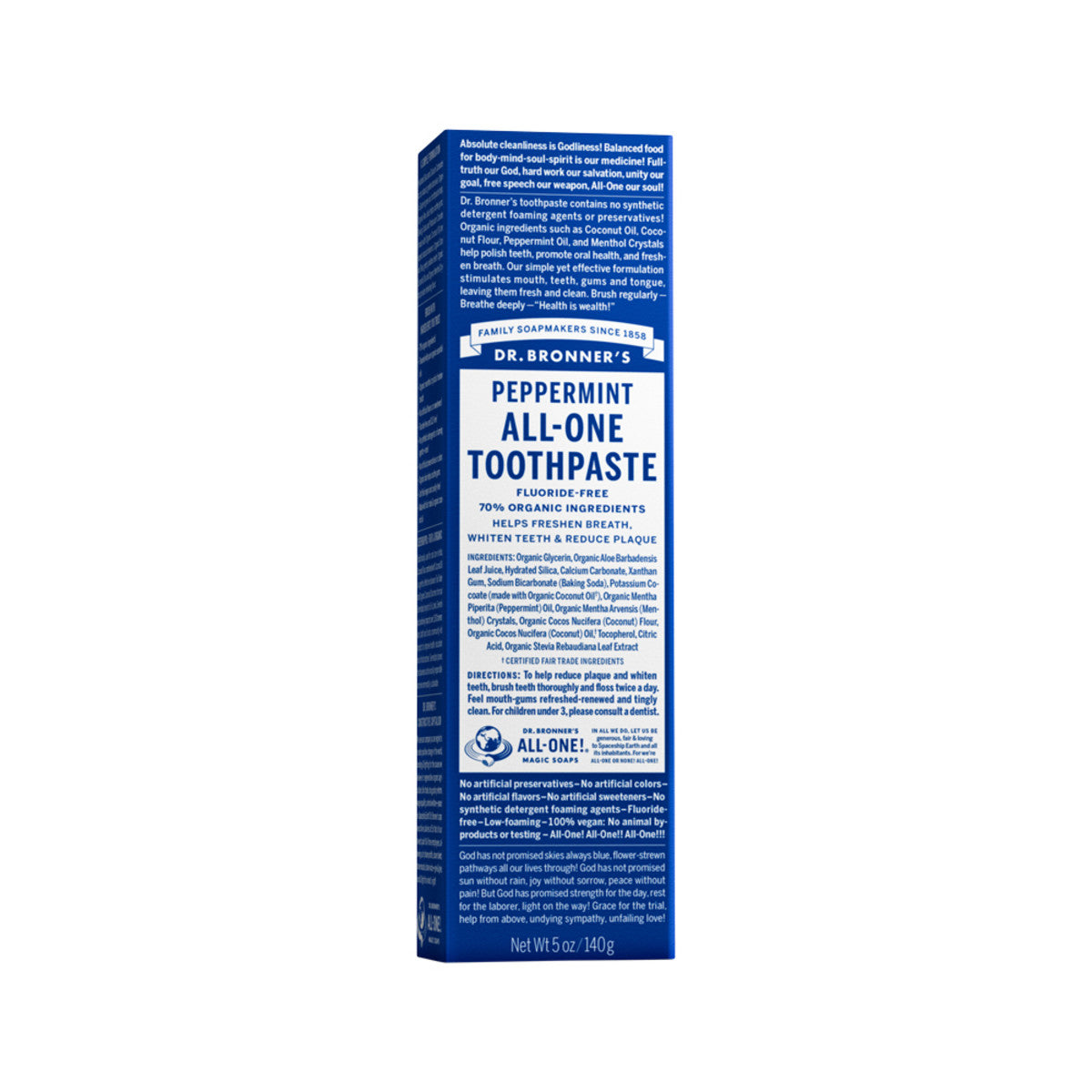 DR BRONNERS Toothpaste Peppermint 140g
