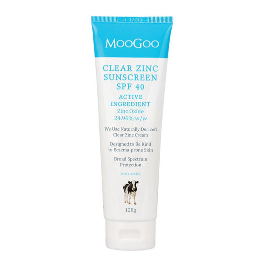 Sunscreen MooGoo SPF40 Clear Zinc 120gm