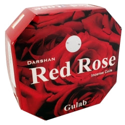 INCENSE COILS DARSHAN Red Rose x10