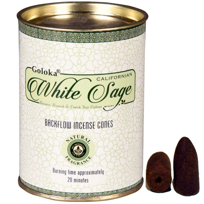 INCENSE CONES GOLOKA White Sage x24