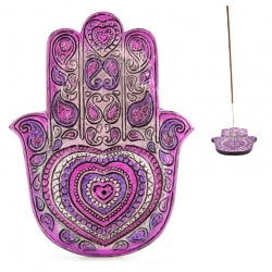 INCENSE HOLDER Hamsa Flat Burner Heart