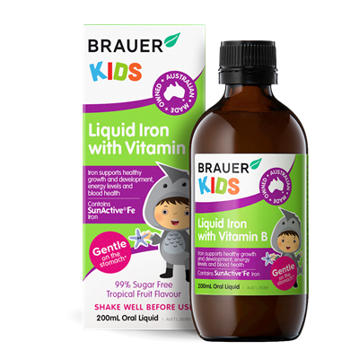 Brauer Kids Iron with Vitamin B Liquid 200ml