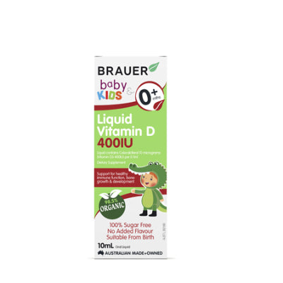 Brauer Baby & Kids Liquid Vitamin D 400IU (0+ months) 10ml