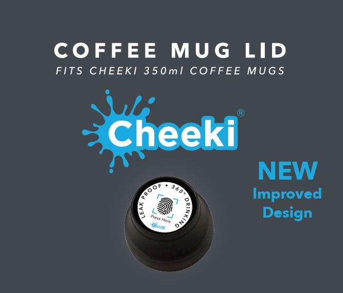 CHEEKI Lid Coffee Mug Replacement - Black