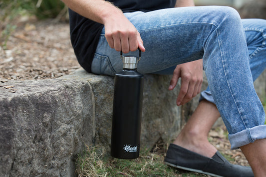 CHEEKI Classic Insulated Bottle - Matte Black 1 Litre
