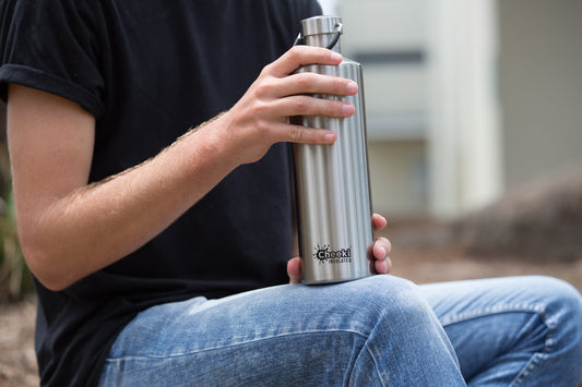 CHEEKI Classic Insulated Bottle - Silver 1 Litre