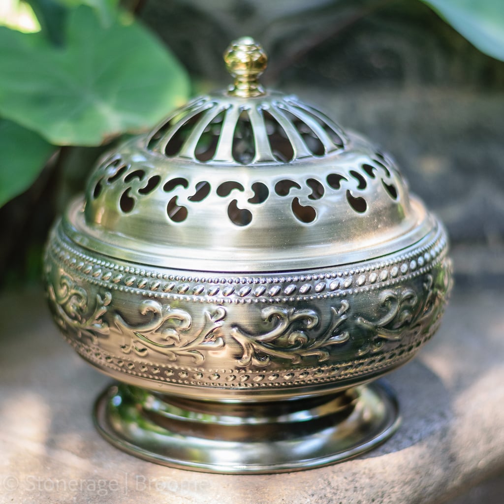 NP Incense Coil Holders Bronze Lidded