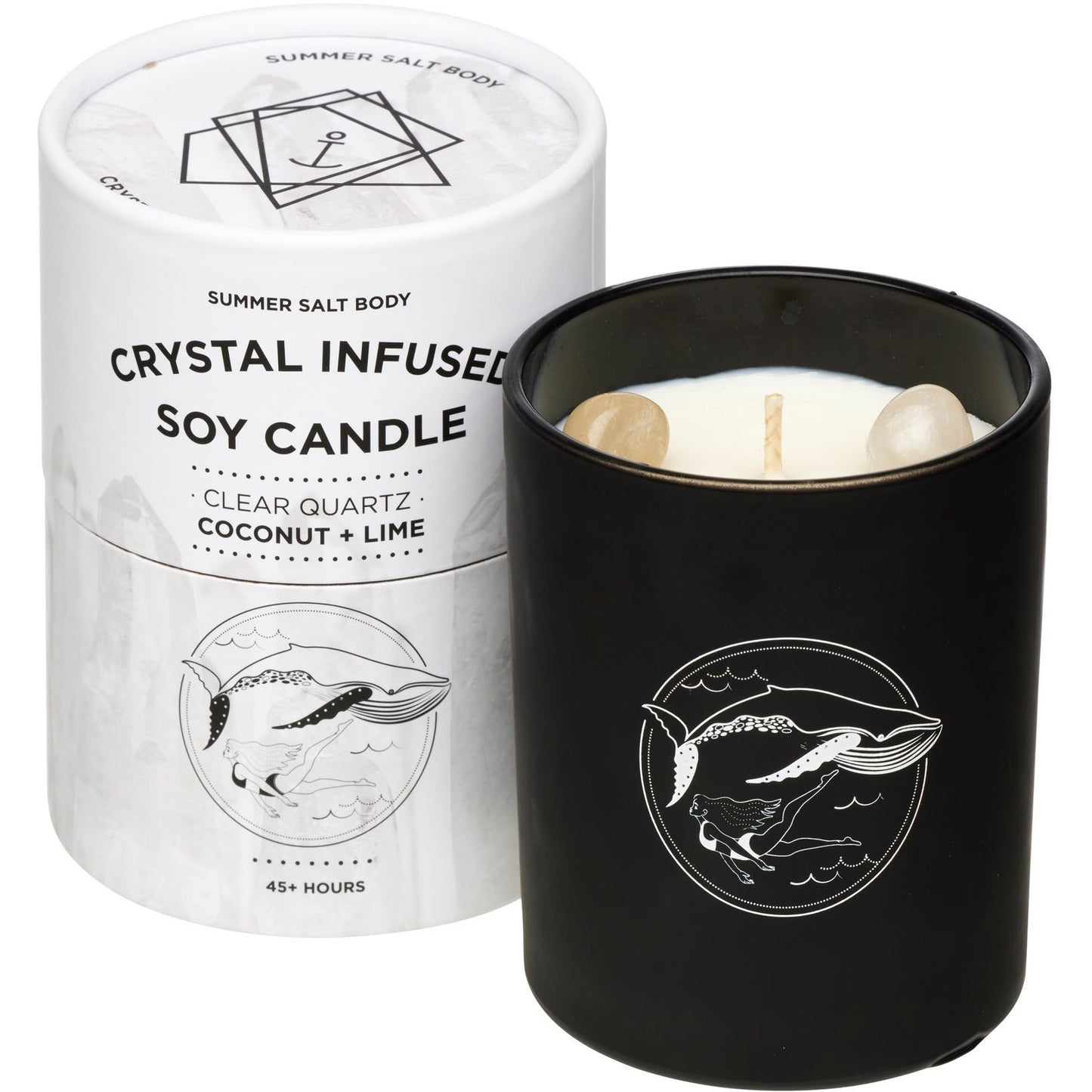 SUMMER SALT BODY Crystal Soy Candle - Clear Quartz x Coconut & Lime