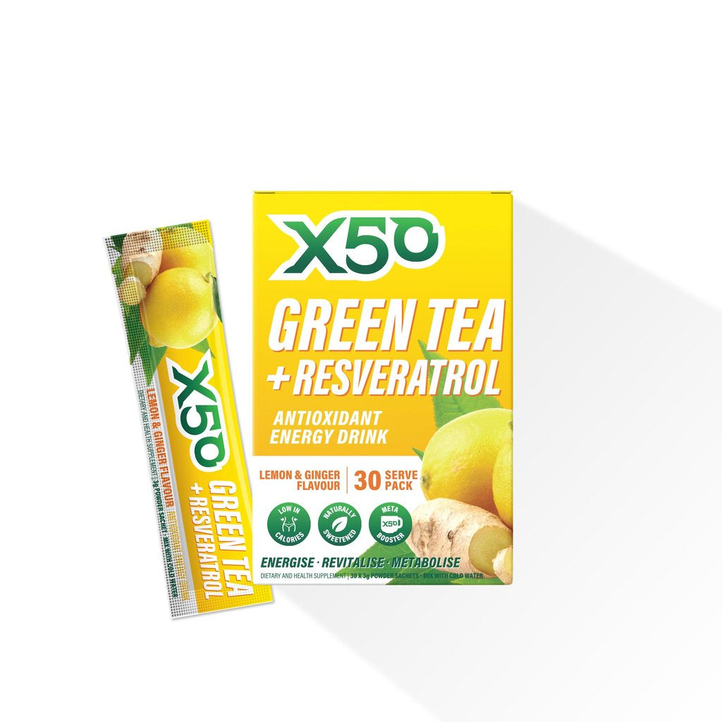 X50 Green Tea Lemon Ginger x30