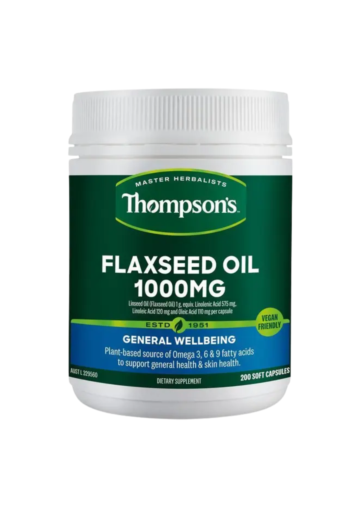 THOMPSONS Flaxseed Oil 1000mg 200c