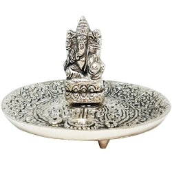 INCENSE HOLDER Ganesh Round Burner 12cm