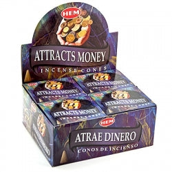 INCENSE CONES HEM Attracts Money