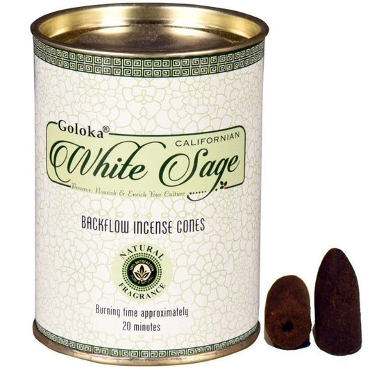 INCENSE CONES GOLOKA White Sage x24