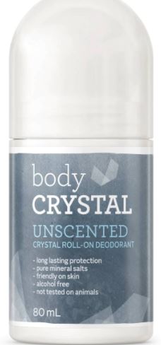 BODY CRYSTAL Crystal Deodorant Roll On Unscented 80ml