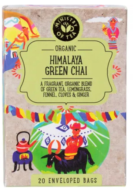 MINISTRY OF TEA Himalaya Green Chai Org tbags 20pk