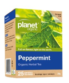 PLANET ORGANIC Peppermint tbags x25