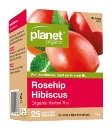PLANET ORGANIC Rosehip & Hibiscus tbags x25
