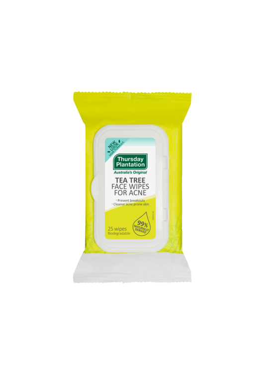 THURSDAY PLANTATION Face Wipes for Acne Wipes (25 wipes)
