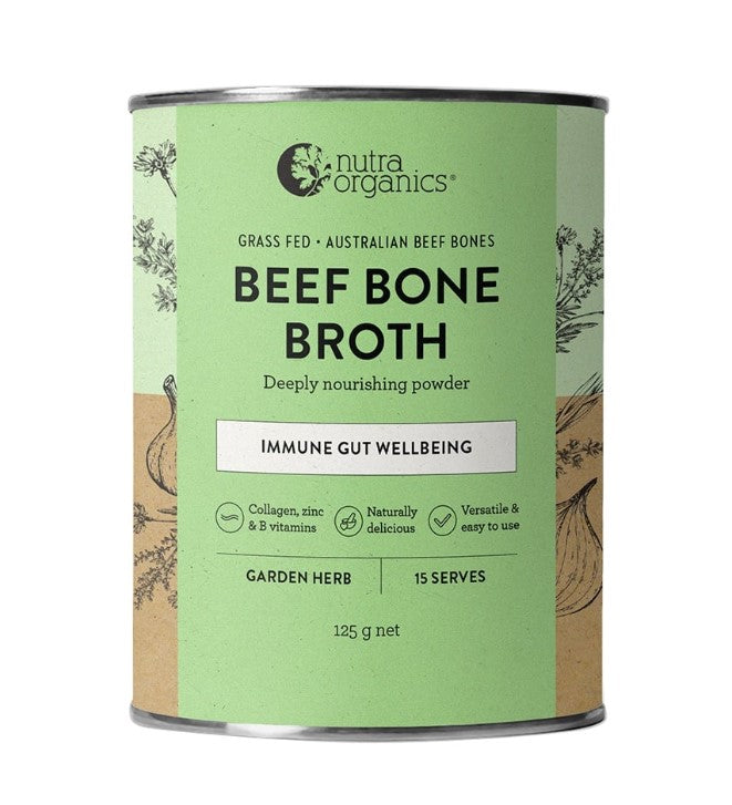 Nutra Organics Beef Bone Broth Garden Herb 125g