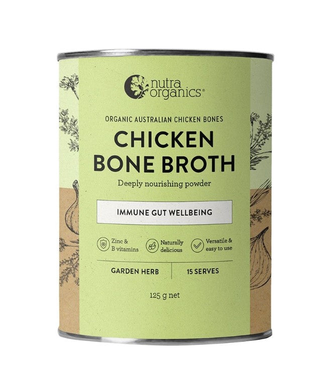 Nutra Organics Chicken Bone Broth Garden Herb 125g