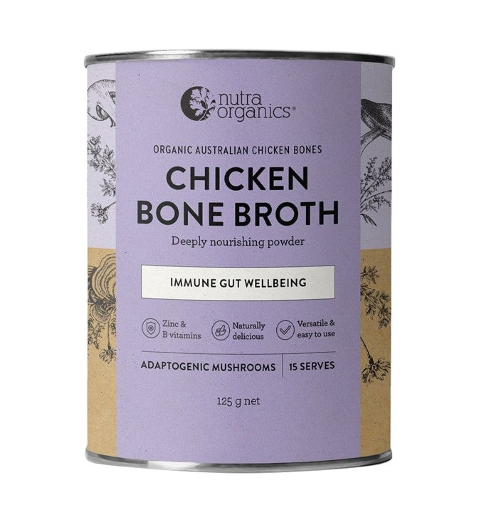 Nutra Organics Chicken Bone Broth Adaptogenic Mushrooms 125g