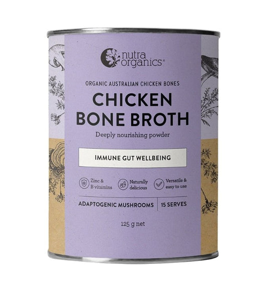 Nutra Organics Chicken Bone Broth Adaptogenic Mushrooms 125g