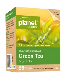 PLANET ORGANIC Decaff Green Tea tbags x25