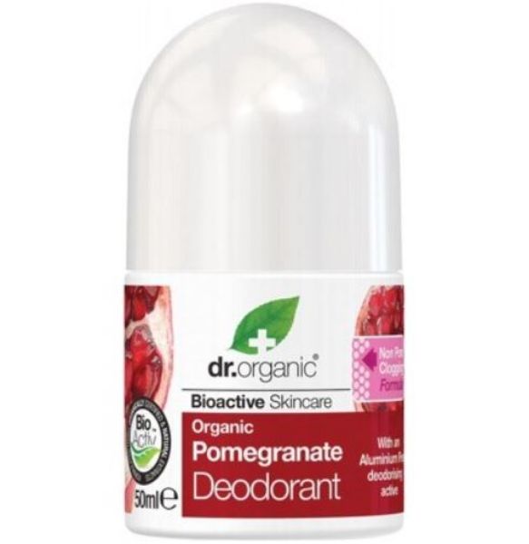 Picture of DR ORGANIC Roll-On Deodorant Organic Pomegranate - 50ml