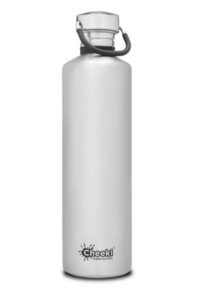 Picture of CHEEKI Classic Single Wall Stainless Steel Bottle - Silver 1 Litre