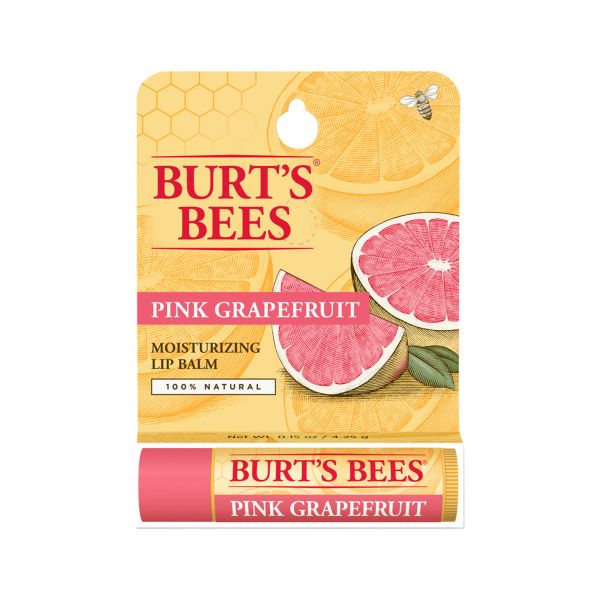 Picture of Burts Bees Lip Balm Pink Grapefruit Refreshing Tube 4.25g