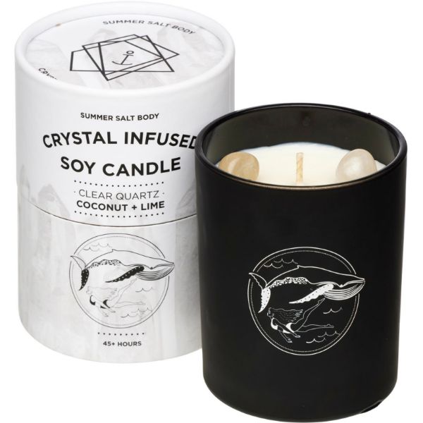 Picture of SUMMER SALT BODY Crystal Soy Candle - Clear Quartz x Coconut & Lime