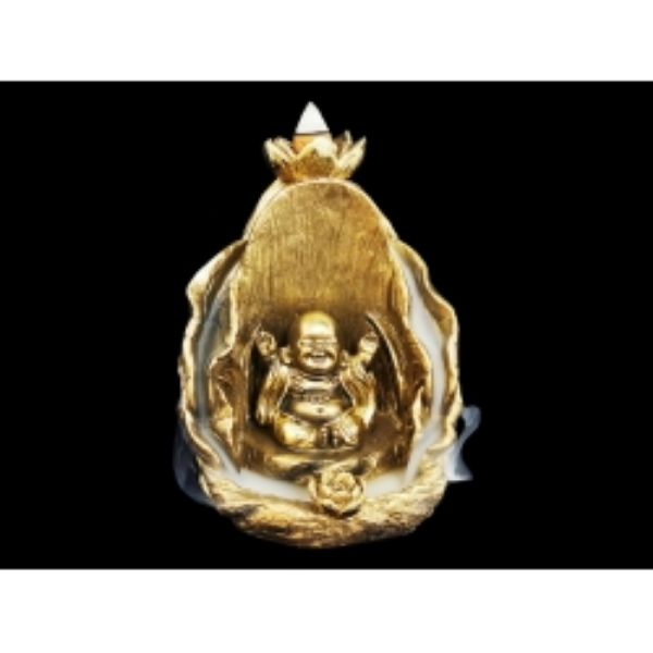 Picture of INCENSE HOLDER Buddha Gold 13cm