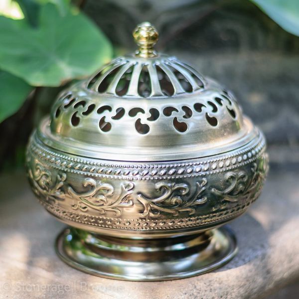 Picture of NP Incense Coil Holders Bronze Lidded
